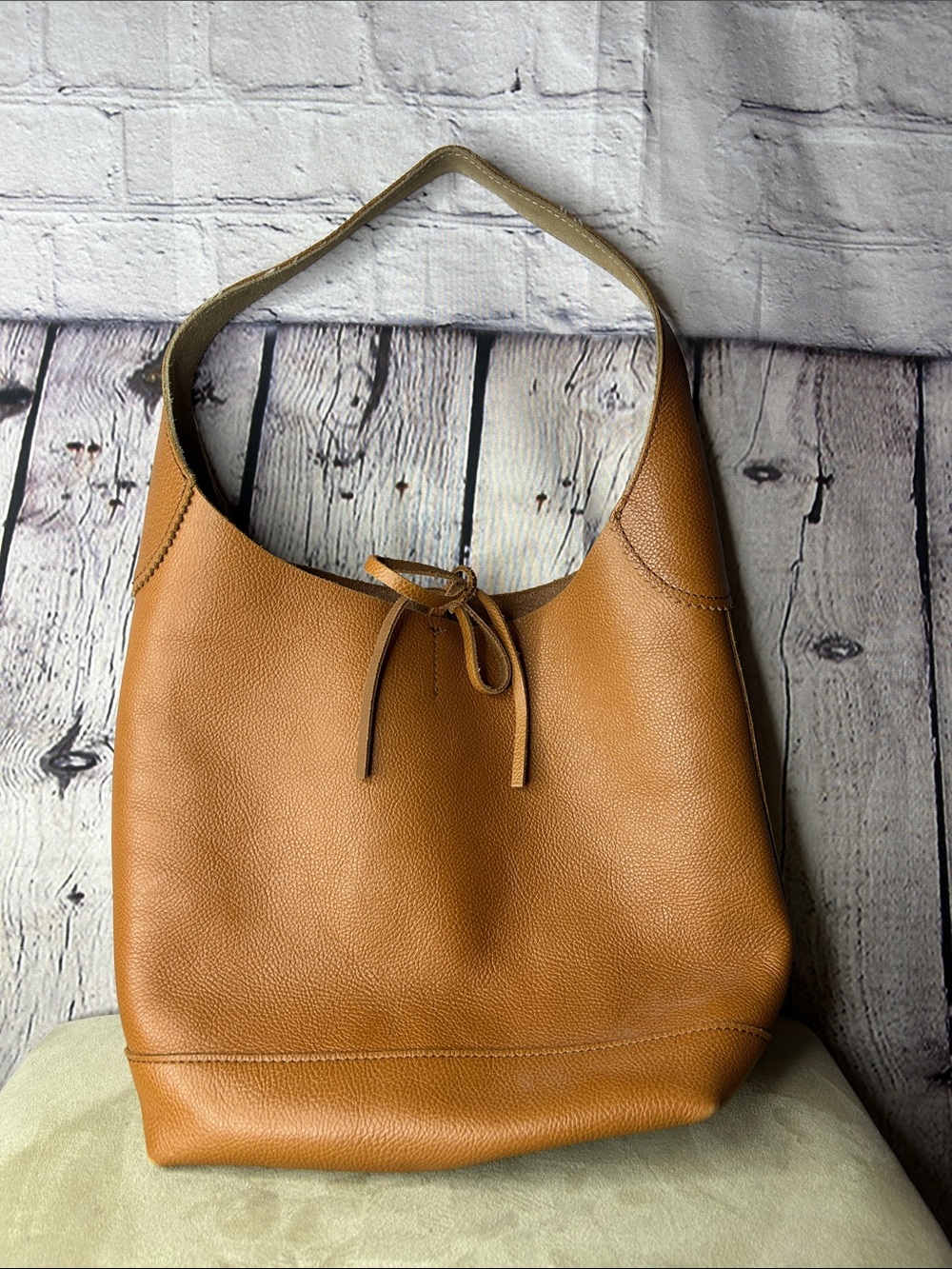 J. Crew Downing Hobo bag in the shade of English saddle